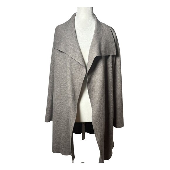 Rachel Zoe M Womens Open Front Tan Cardigan Shawl Collar & Long Sleeves - Picture 1 of 8